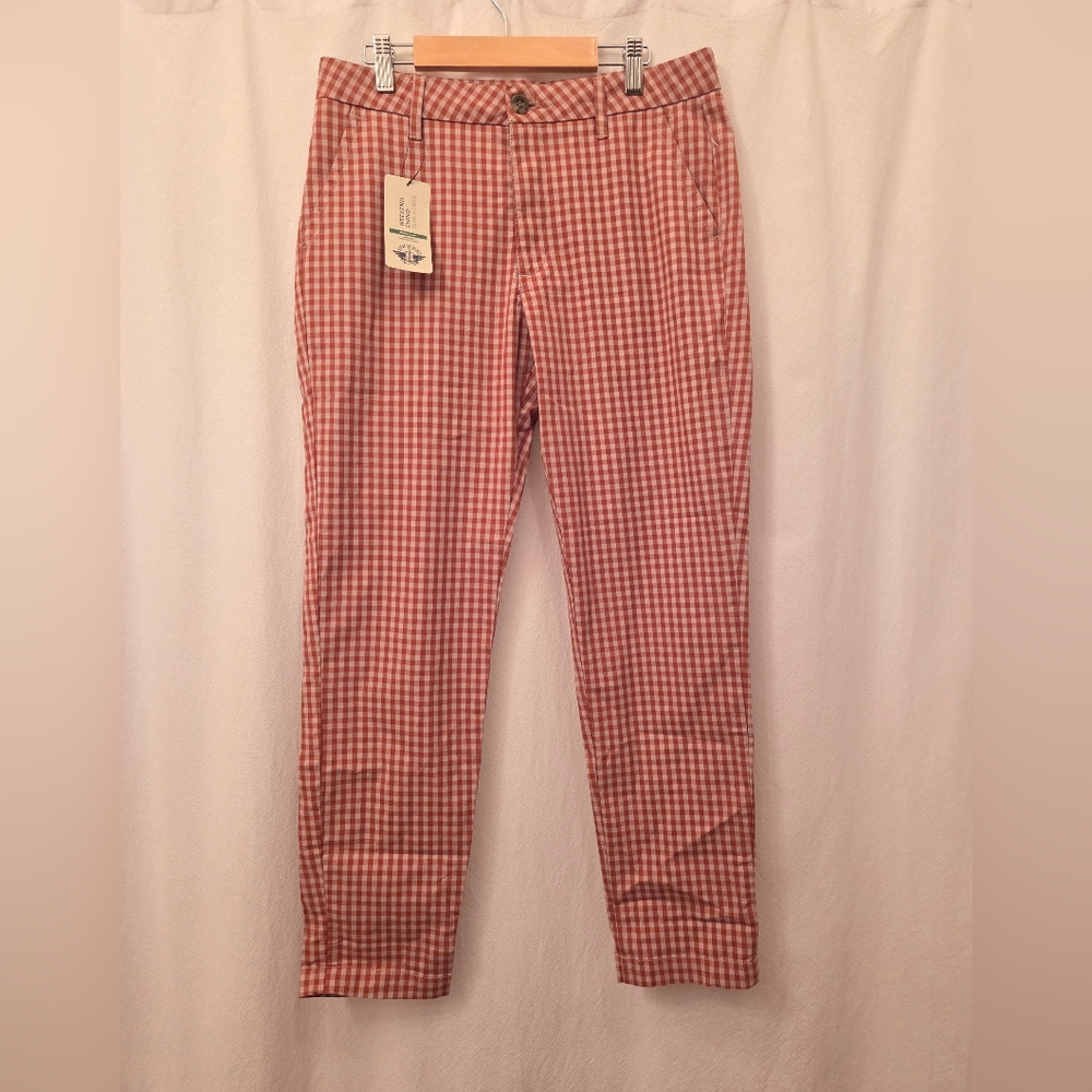 Gingham Chino Ankle Pants